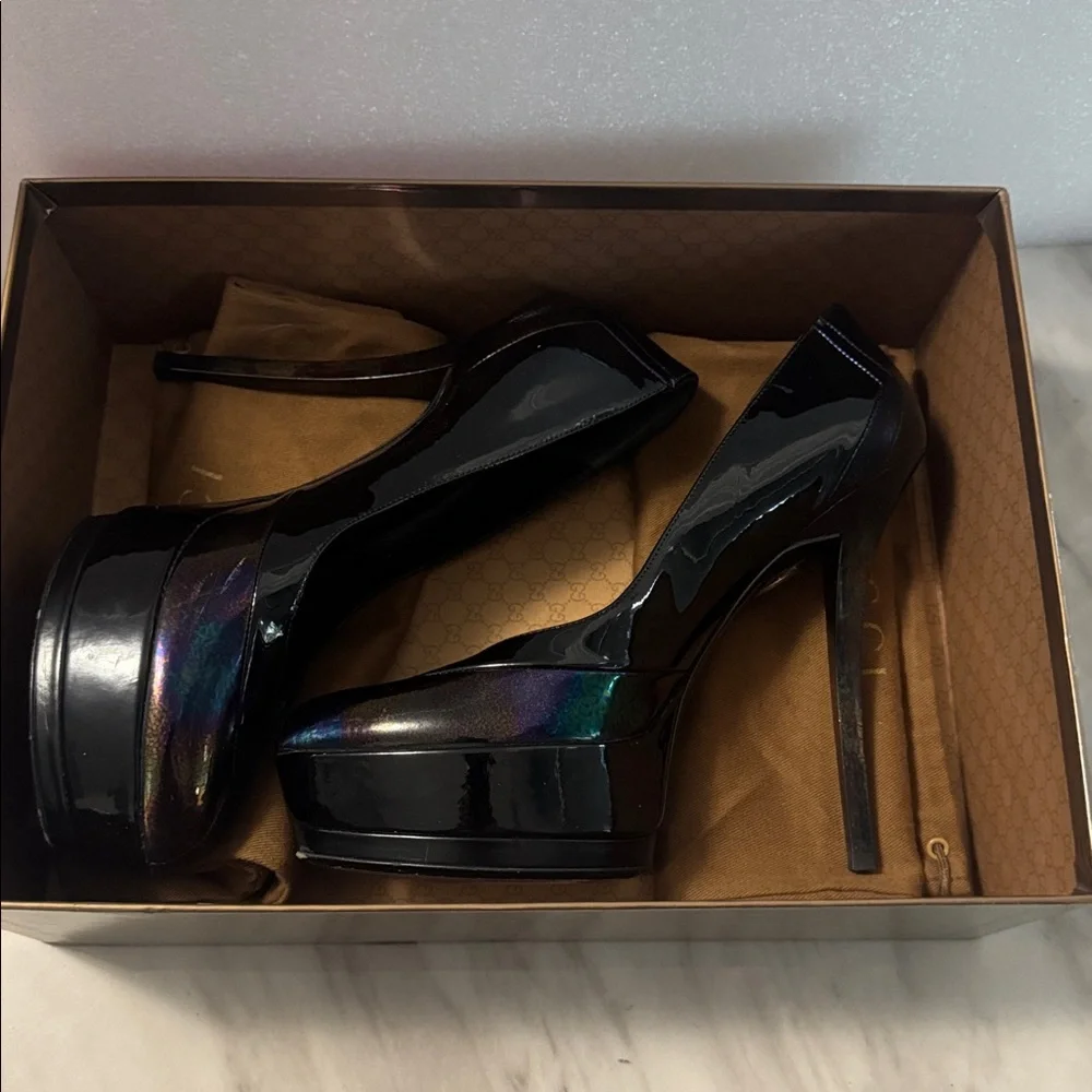 Elegant Gucci Oil Slick Platform Stiletto size 37,5 - Picture 15 of 16